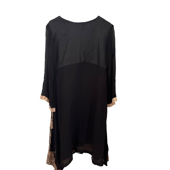 Needles Concepts black/Cream 3/4” sleeved midi dress - Picture 3 of 10